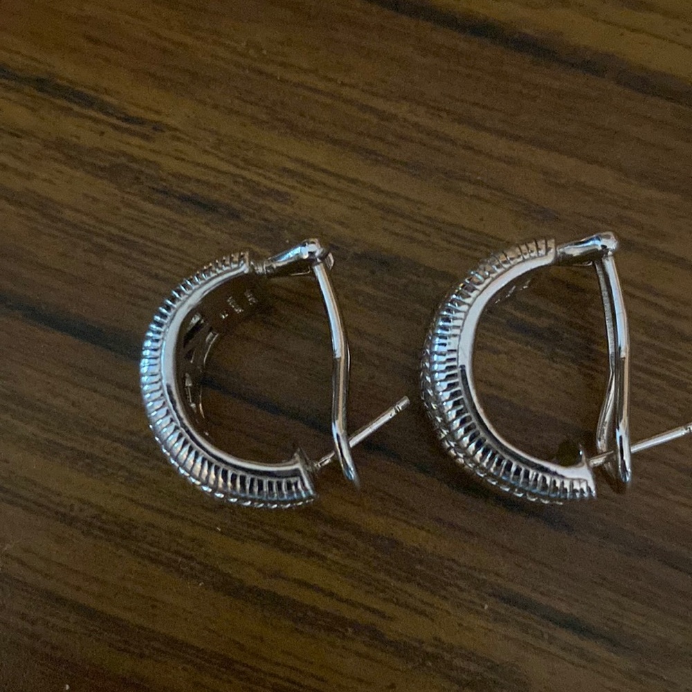 Sterling silver Braided hoop earrings